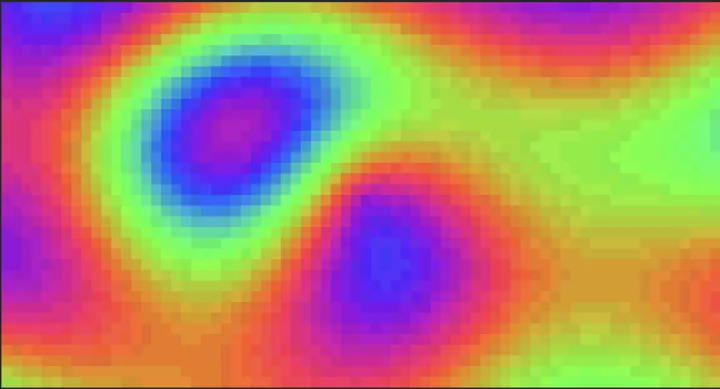 An animated plasma field in rainbow colours, drawn with half-block characters.